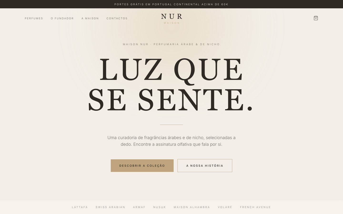Homepage do nur.pt